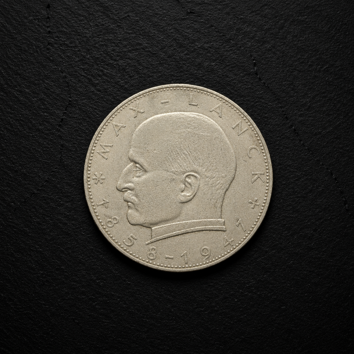 1958 German 2 Deutsche Mark Coin – Max Planck – Genuine Vintage Collectible