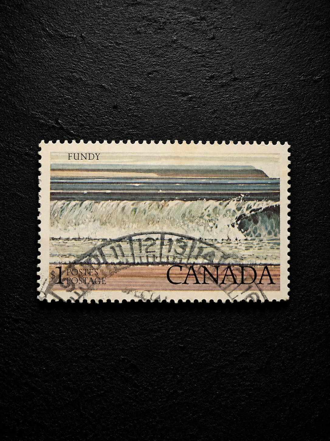 Canada $1 "Fundy" Postage Stamp – Used – Scenic Bay of Fundy Issue