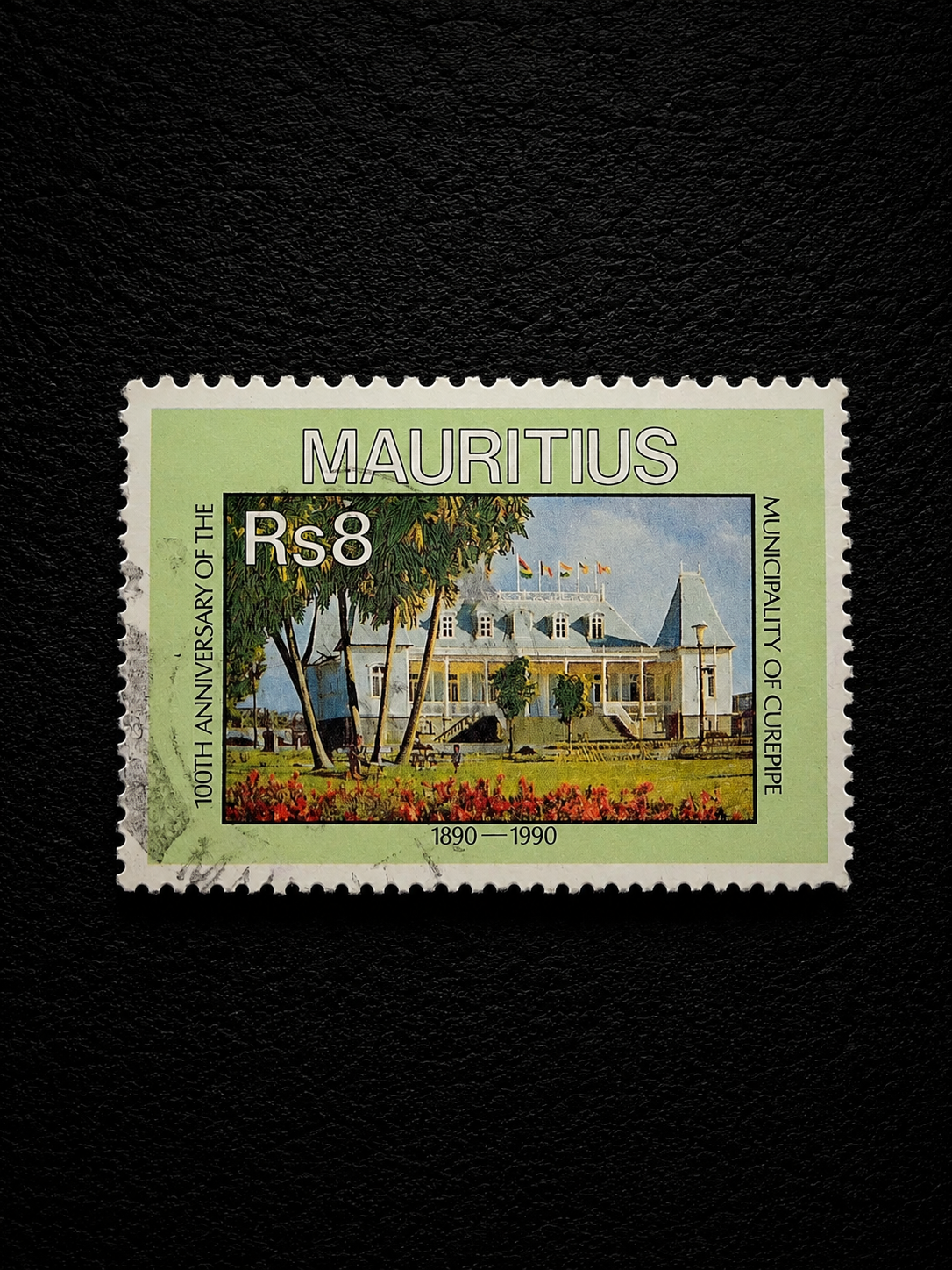 1990 Mauritius Rs8 Stamp – 100th Anniversary of the Municipality of Curepipe – Used