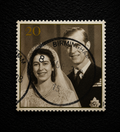 1997 Great Britain 20p Golden Wedding Anniversary Stamp – Queen Elizabeth II & Prince Philip – Used