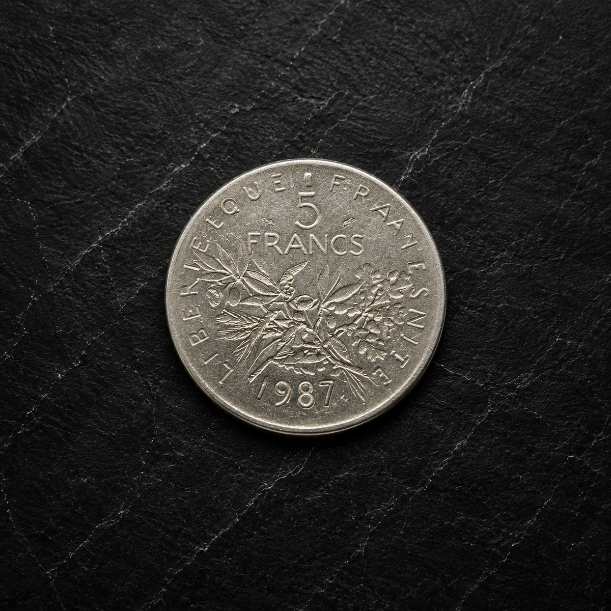 1987 France 5 Francs Coin – La Semeuse (The Sower)