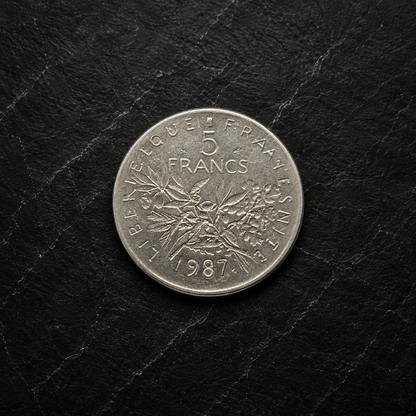 1987 France 5 Francs Coin – La Semeuse (The Sower)