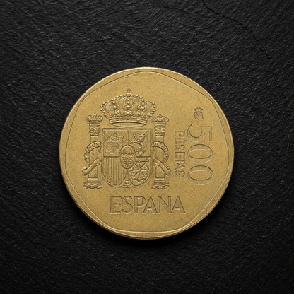 1989 Spain 500 Pesetas Coin – Genuine Pre-Euro Spanish Collectible