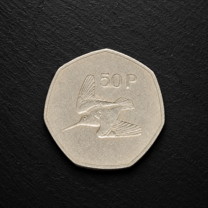 1976 Ireland 50 Pence Coin – Genuine Irish Decimal Collectible