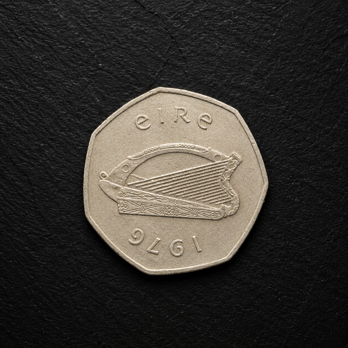 1976 Ireland 50 Pence Coin – Genuine Irish Decimal Collectible