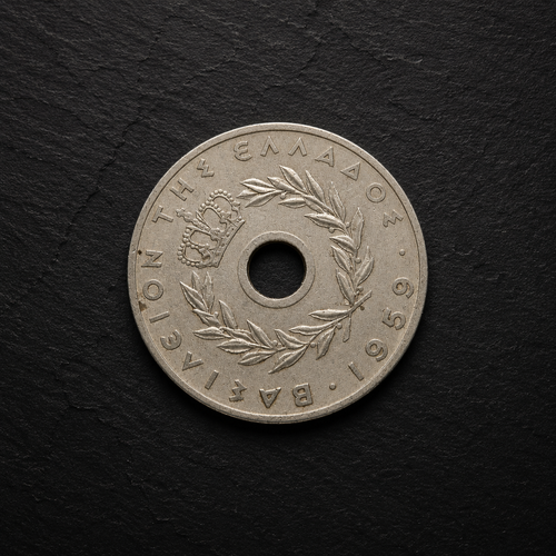 1959 Greece 20 Lepta Coin – Genuine Vintage Greek Collectible