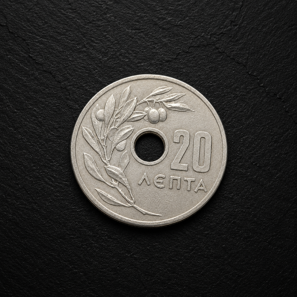 1959 Greece 20 Lepta Coin – Genuine Vintage Greek Collectible