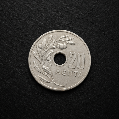 1959 Greece 20 Lepta Coin – Genuine Vintage Greek Collectible
