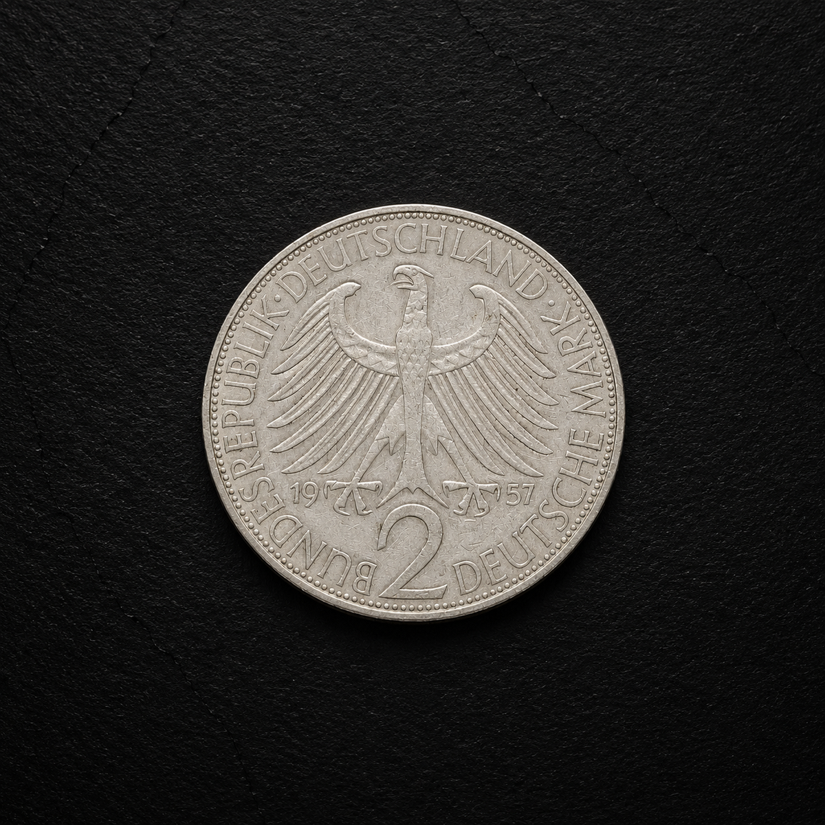 1958 German 2 Deutsche Mark Coin – Max Planck – Genuine Vintage Collectible