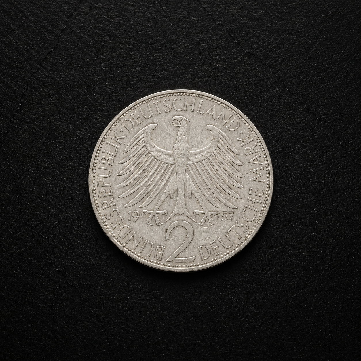1958 German 2 Deutsche Mark Coin – Max Planck – Genuine Vintage Collectible