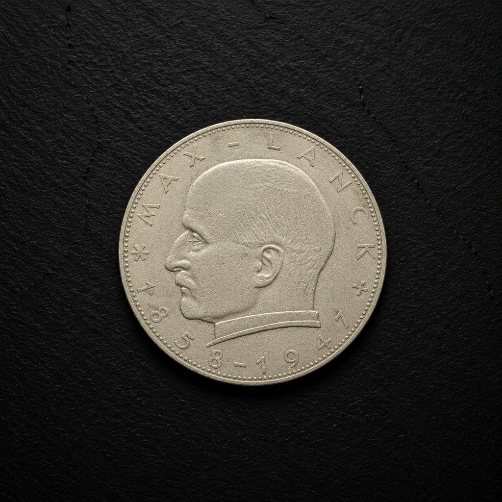 1958 German 2 Deutsche Mark Coin – Max Planck – Genuine Vintage Collectible