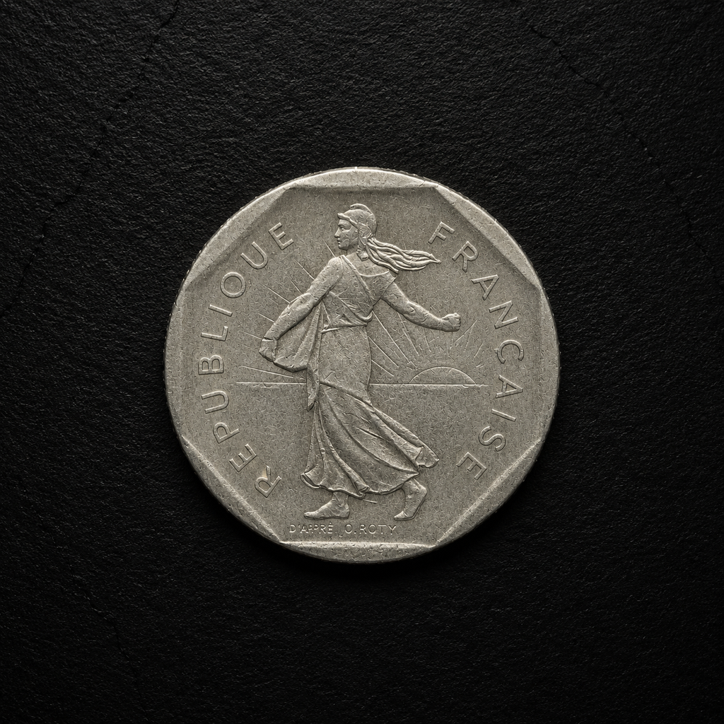 1981 French 2 Francs Coin – Genuine Pre-Euro French Collectible