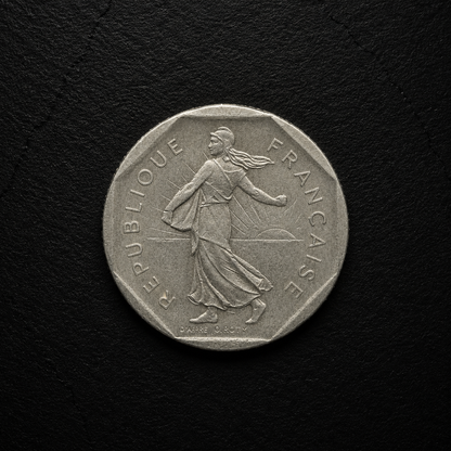 1981 French 2 Francs Coin – Genuine Pre-Euro French Collectible