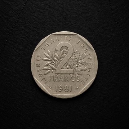 1981 French 2 Francs Coin – Genuine Pre-Euro French Collectible