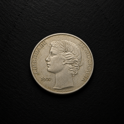 1977 Portugal 25 Escudos Coin – Genuine Pre-Euro Portuguese Collectible