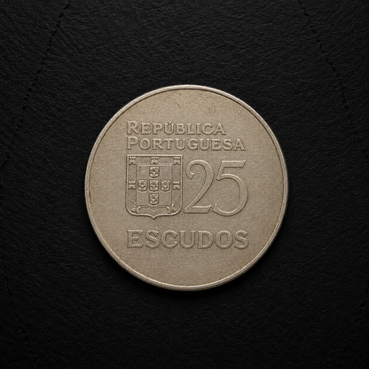 1977 Portugal 25 Escudos Coin – Genuine Pre-Euro Portuguese Collectible