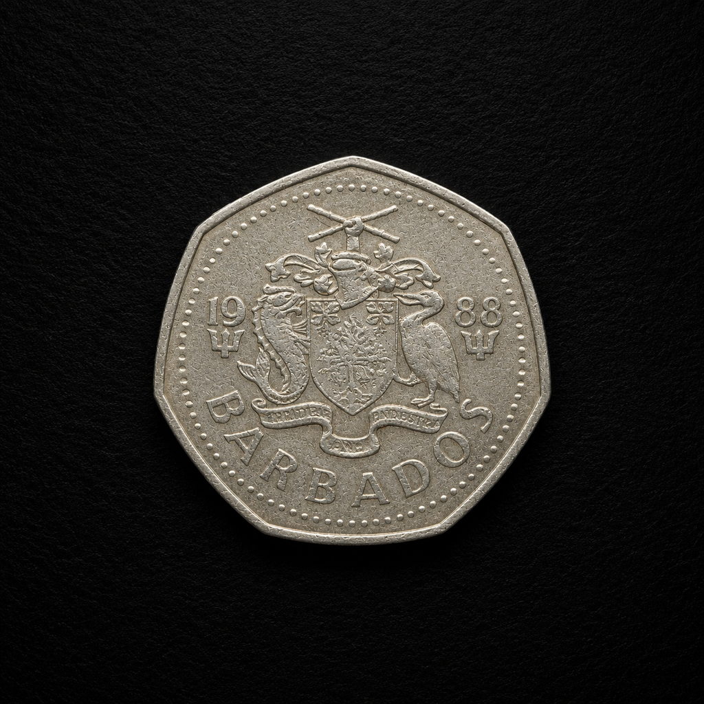 1988 Barbados Coin – Genuine Caribbean Collectible