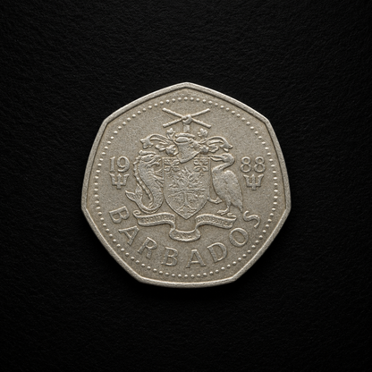 1988 Barbados Coin – Genuine Caribbean Collectible