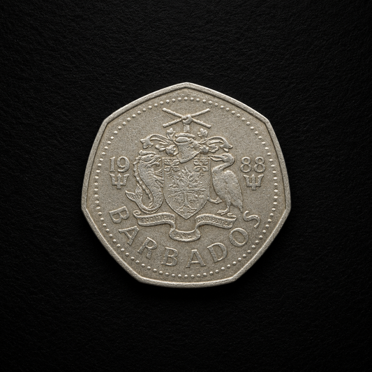 1988 Barbados Coin – Genuine Caribbean Collectible