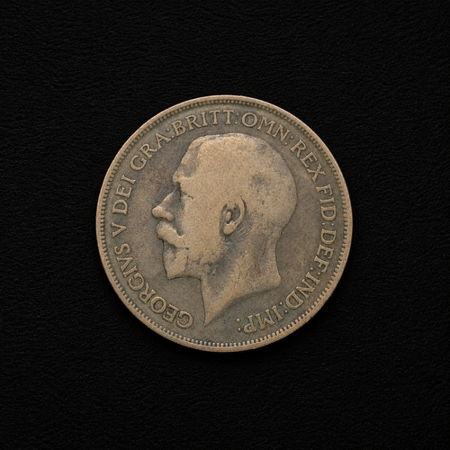 1916 Great Britain One Penny Coin – Historic Britannia Bronze Coin